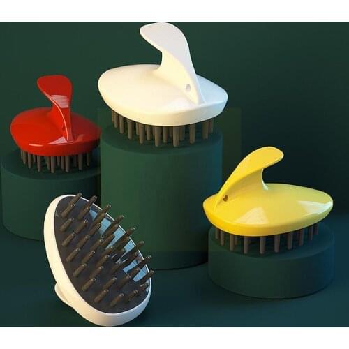 1pc Silicone Head Body Scalp Massage Brush Shampoo Comb Spa Shower Bath Brush Hair Brushes Slimming Massaging Comb Massage Q8I7