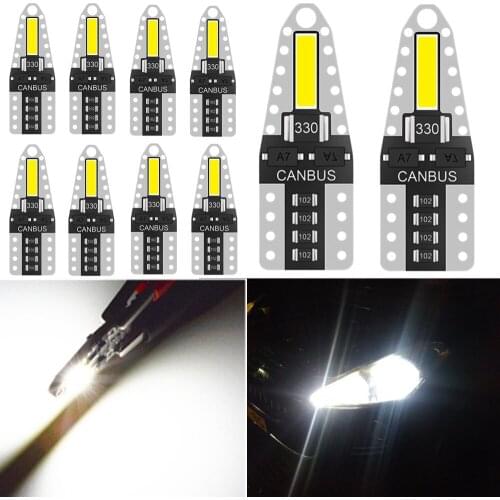 10pcs Perfect White T10 W5W LED Interior light indoor bulb For Citroen Berlingo Peugeot Partner I II III MK1MK2 MK3 B9 K9 Tepee