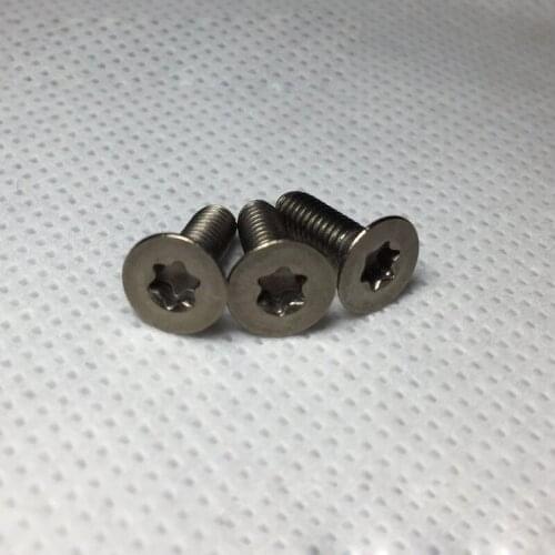 2pcs M4 titanium alloy Torx countersunk screws T&TX flat head machine teeth screw mechanical bolt ISO14581 8mm-12mm long
