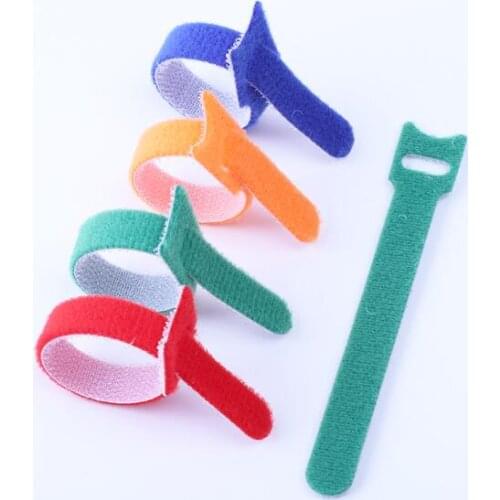 20Pcs Hook Loop Back To Back Fastener Reusable Magic Sticker Cable Ties/Management Stick Straps Nylon for DIY Models