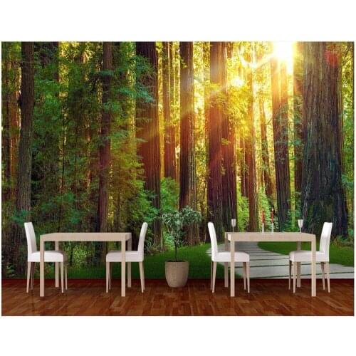 3d wallpaper Custom mural photo The sunny forest trail background wall painting 3d wall murals wallpaper for walls 3 d