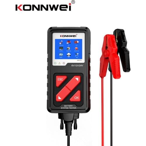 KONNWEI KW710 12V 24V Car Battery Tester Automotive 100-2000 CCA Battery Load Tester Auto Cranking and Charging System Test
