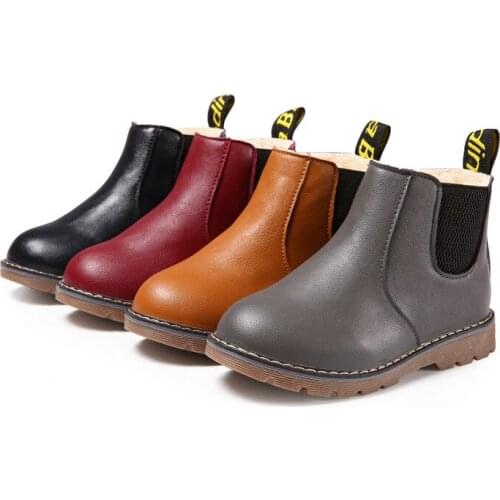 Baby Boys Girls Warm Plush Boots Big Kids Ankle Leather Winter Shoe Children Snow Boots Toddler Boys 1 2 3 4 5 6 7 8 9 10 11