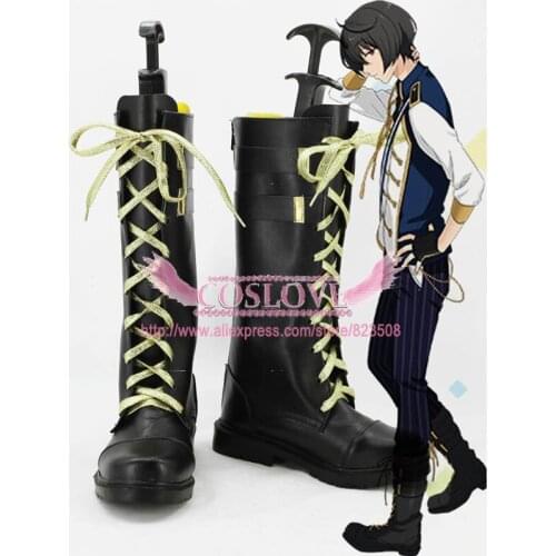 Ensemble Stars Knights Ritsu Sakuma Black Cosplay Shoes Boots CosplayLove For Christmas Halloween