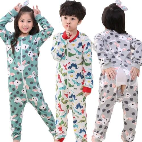 Children Pajamas Set Spring Cotton Kids Pajamas Boys Girls Sleepwear Long Sleeve O-Neck Jumpsuit Autumn Outfit