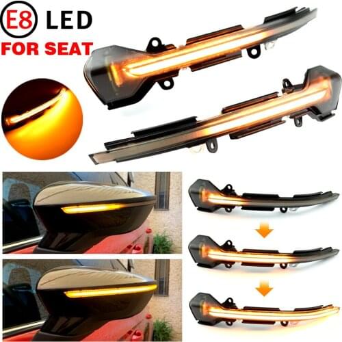 Dynamic Turn Signal LED Rear View Mirror Indicating Flash For Seat Leon III MK3 5F ST FR Cupra Ibiza MK5 V KJ1 Arona KJ7