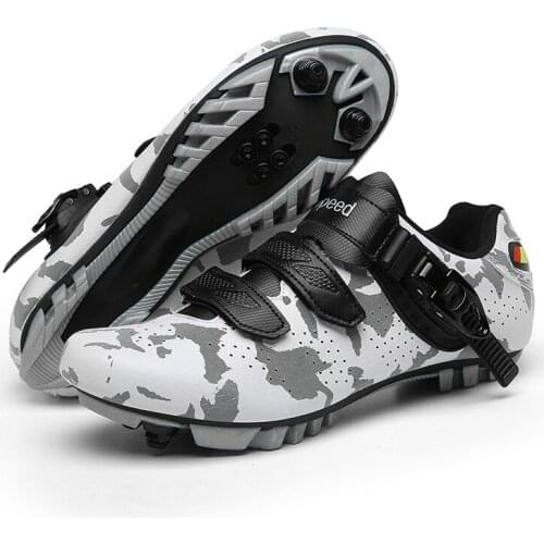 Breathable Mtb Shoes Cycling Non-slip Bike Boots Riding Lock-free Cycling Shoes White Cycling Shoes Road Mountain Biking Shoes