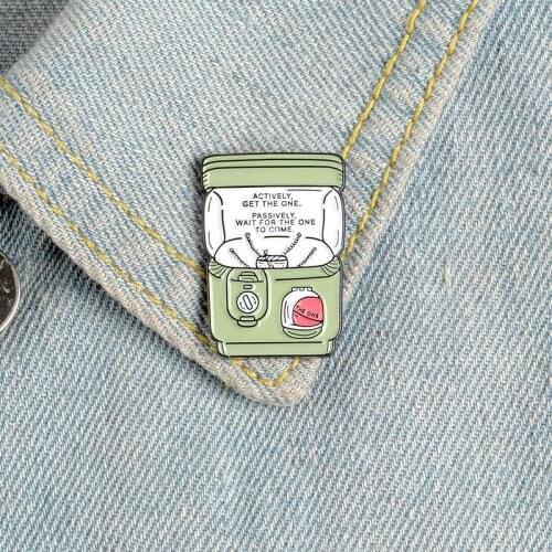 Cartoon Twisting machine Enamel Pins Retro Brooches Passively Waiting Game Badge Backpack Jewelry For Friends Accessories