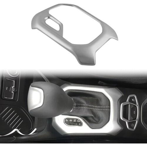 Chrome ABS Car Central Gear Shift Knob Panel Frame Cover Trim for Jeep Renegade 2015 2016 2017 2018