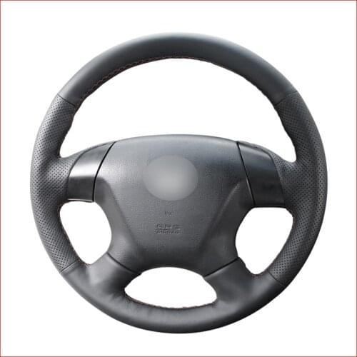 Black Artificial Leather Car Steering Wheel Cover for Honda Accord 7 2003-2007 Odyssey 2005 2006 2007 2008 2009 2010