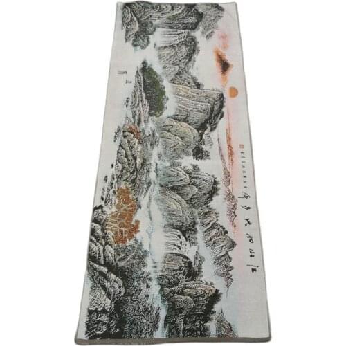 China old silk like hanging painting Embroidery Landscape painting long 120cm