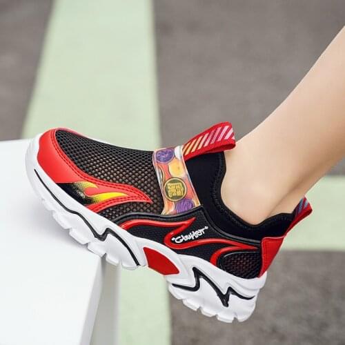 Summer Children Breathable Tennis Running Shoe Baby Sneakers Boys Single Sports Casual Shoes Kids Zapatilla 11 12 13 14 Year Old