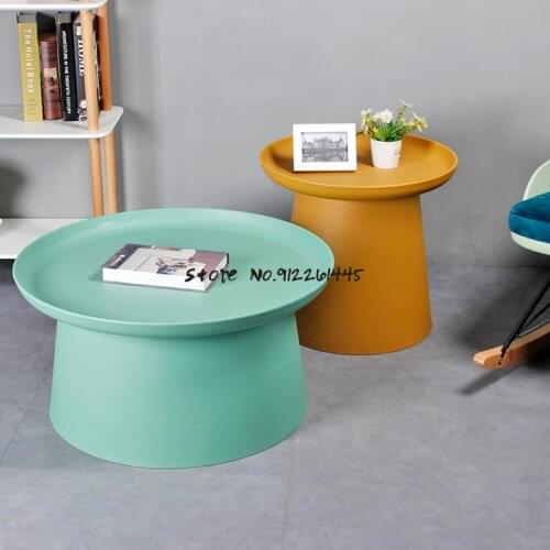 Nordic Round Tea Table Net Red Ins Household Simple Side Few Small House Type High-low Combination Round Table Balcony Low Table