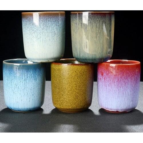 Kiln Change Water Mug Hand Made Ceramic Individual Tea Cup Tianmu Large Single Master Cup