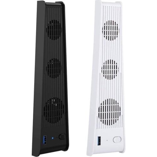 Console Cooling Fans for Sony Playstation 5, Gamer Dust Plug Cover Kit Game Console Cooler Heat Sink with USB Ports