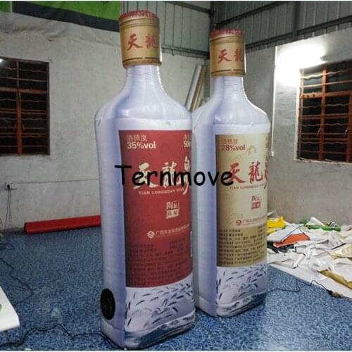 Inflatable colas drink bottle Advertising exhibition inflatable juice beer red wine bottle balloon model with air pump