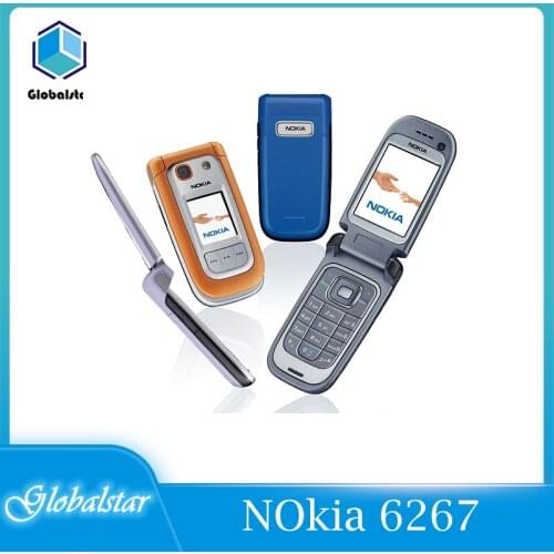 Nokia 6267 Refurbished Original Filp 6267 Unlocked Mobile Phone Quad-Band Phone Russian Keyboard refurbished Free shipping