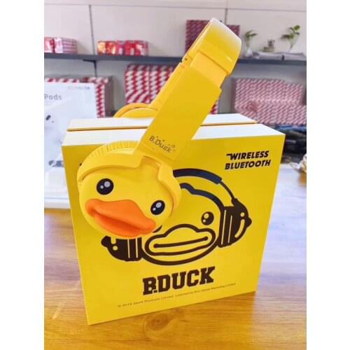 New B.Duck True Wireless Bluetooth 5.0 headset Yellow cartoon duck over ear stereo noise reduction music gaming headphone