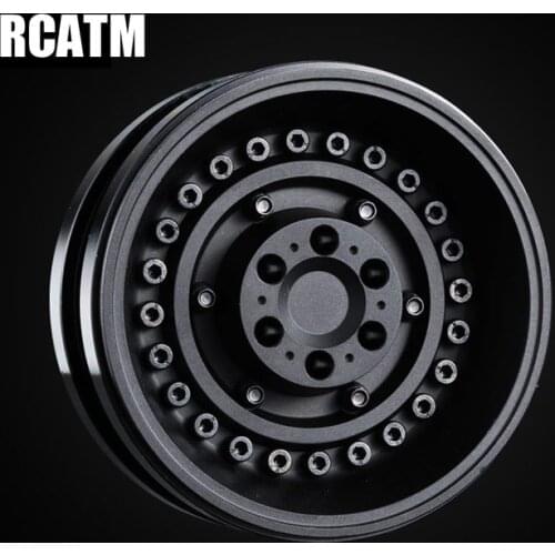 2pcs 1.9inch Alloy CNC Classic Rhinoceros Wheel Rim for 1/10 RC Crawler Car TRX4 Bronco RC4WD D90 Axial Scx10 90046 TRX6 G63