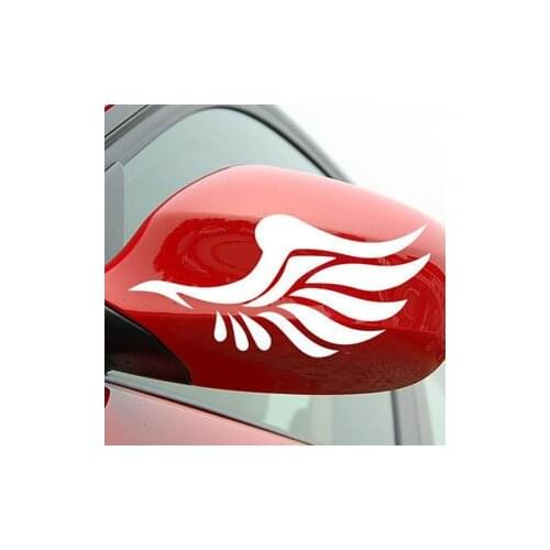 Reflective personalized car stickers reflective stickers fashion mirror a pair of wings car styling For Skoda yeti fabia superb
