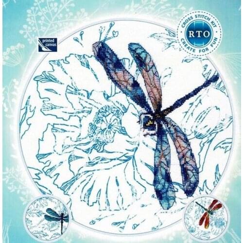 Drop Shipping Embroidery Dance of Dragonflies 2 Mini Counted Cross Stitch with 100% Cotton Floss & Free Shipping for Wall Decor