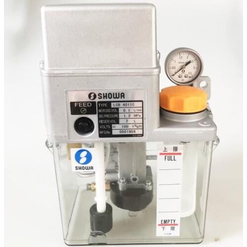 SHOWA CE Electric Intermittent Lubrication Pump Oil Lubricator Oiler 2L 100V LCB 4011C For Centralized Lubricating