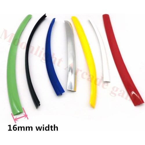 32.8ft 10m Length 16mm /18mm Width Plastic T-Molding T Moulding for Arcade MAME Game Machine Cabinet chrome/black
