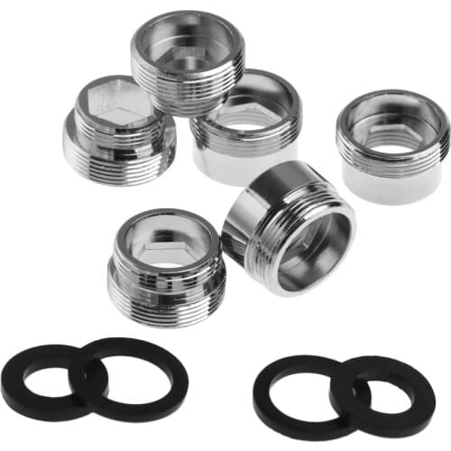 Metal Outside Inside Thread Water Saving Adaptor Tap Aerator Connector for Kitchen Faucet with Gasket 16-28mm to 22mm