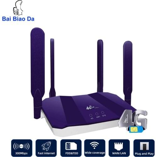 3g 4g Wifi Router LTE GSM Wireless Modem 300Mbps Lte Cpe 4 Antennas Outdoor Gigabit Mobile Hotspot With Sim Card Slot