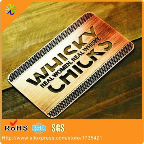 Gold stainless steel metal business cards metal visiting cards