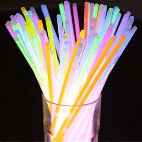 100PCS Glow Sticks Bracelets Necklaces Fluorescent even Party Wedding Christmas Concert decoration Supplies Night Light Stick