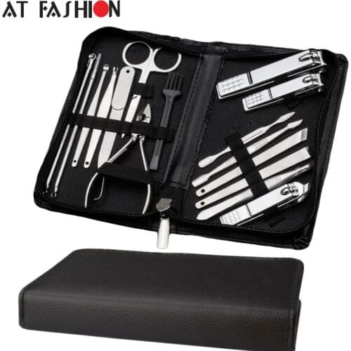 16pcs/set Manicure Set High Quality Nail Clipper Kit Pedicure Scissors Tweezer Knife Ear Pick Nail Care Tools Set For Manicure