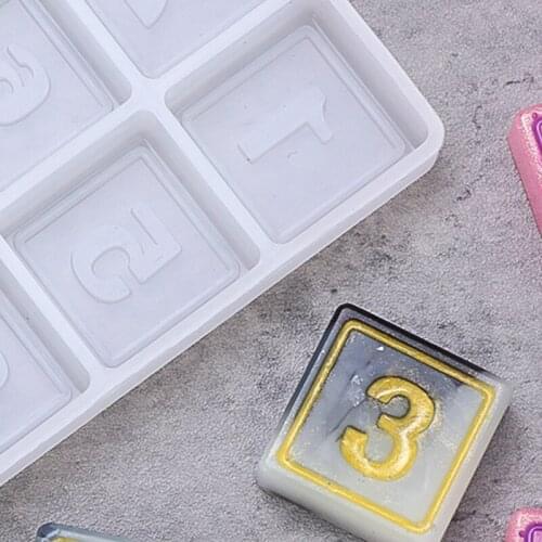 2Pcs/Set Digital Puzzle Crystal Epoxy Resin Mold Number Puzzles Games Silicone Mould DIY Crafts Casting Tool M2EA