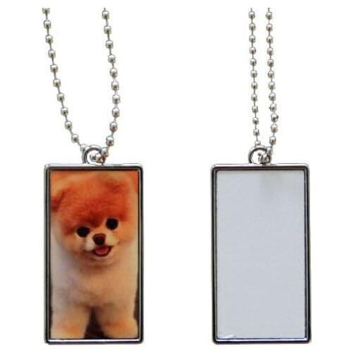 200pcs Sublimation DIY Blank White Stainless Steel Dog Tag Pendants Mix Style SN3734
