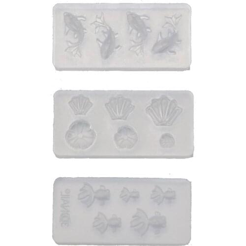 3Pcs Mini Size Goldfish Lotus Leaf Earrrings Necklaces Resin Water Dag DIY Resin Jewelry Mold Kit Jewelry Making Tools