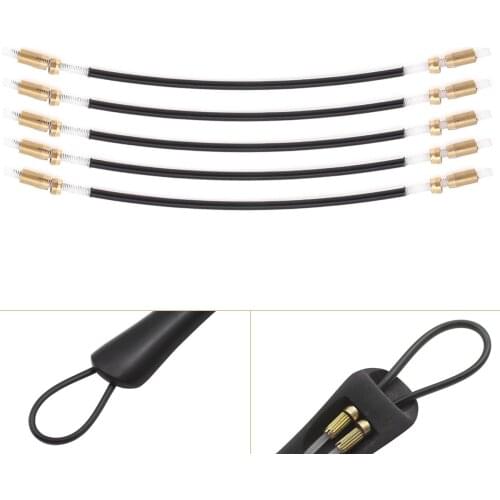 5pcs High-quality Durable 3/4-4/4 Black Metal and Nylon Material Non-slip Bendable Nylon Violin Tail Ropes Accessories