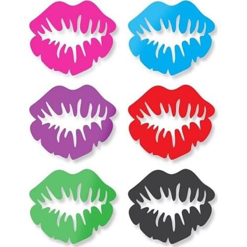 6pcs/set Wine Glass Marker Creative Lip Silicone Wine Glass Marker Wine Glass Tag Bar Accessories Tools Party Supplies