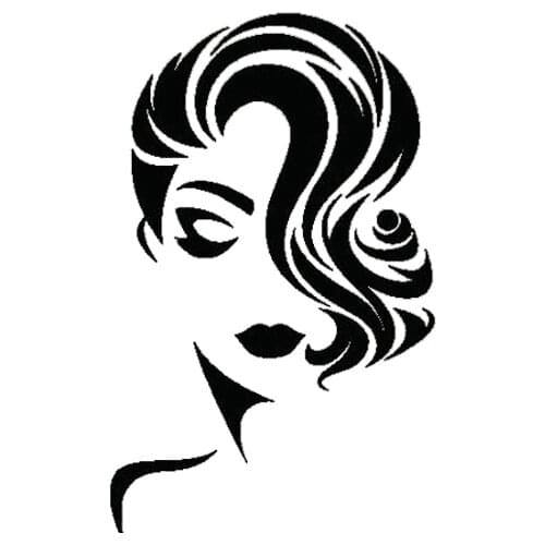 7.1*11.5CM Elegant Sexy Girl Face Black/Silver Car Sticker Vinyl Decal Fantastic Interesting Style High Quality C20-0489