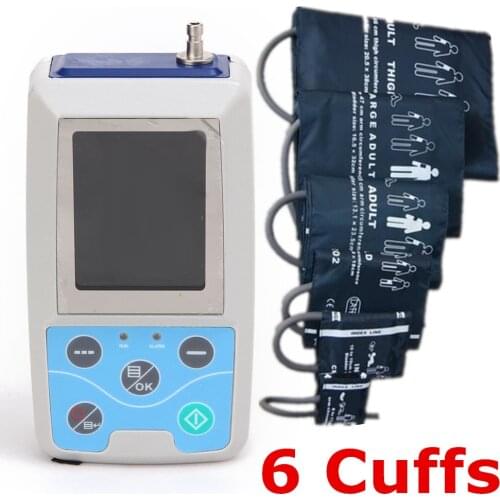 Ambulatory Blood Pressure Monitor ABPM50 24 hours NIBP Holter Software Neonate Infant Adult Child Large Adult Thigh 6 Size Cuff