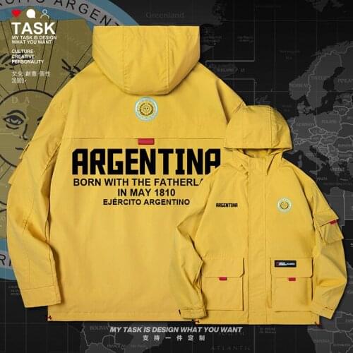 Argentina Argentine ARG men jacket hooded Land Force logo army fan coat jackets nation streetwear mens casual autumn clothes