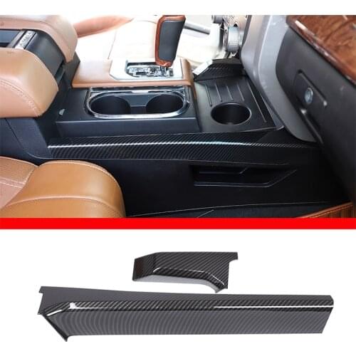 Automotive Interior ABS Carbon Fiber Car Gear Box Shift Panel Side Cover Trim For Toyota Tundra 2014-2020 Car Accessories