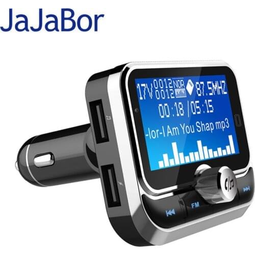 JaJaBor Bluetooth Car kit Handsfree FM Transmitter AUX Audio Car Player Car MP3 Player Support TF Card U Disk Playback