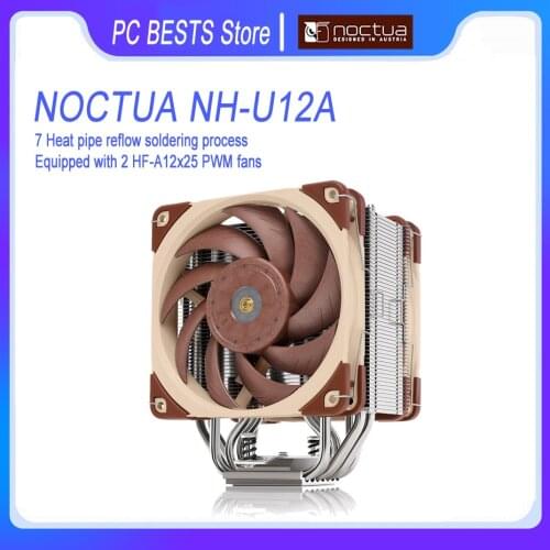 Noctua NH-U12A CPU Tower radiator A12X25 PWM Quiet dual fan For intel LGA 2066 2011 115X AMD AM4 AM3