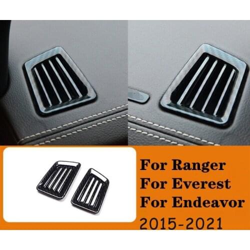 Carbon Fiber Side Air Conditioning Dashboard Vent Cover Trim for Ford Ranger Everest Endeavour 2015 - 2021 Accessories
