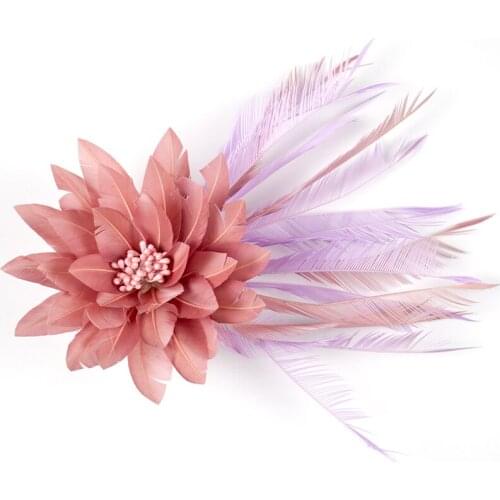 Colorful Goose Feathers Flower High Quality Plumes Corsage For Crafts DIY Carnival Dress Accessories Wedding Clothes Decoration