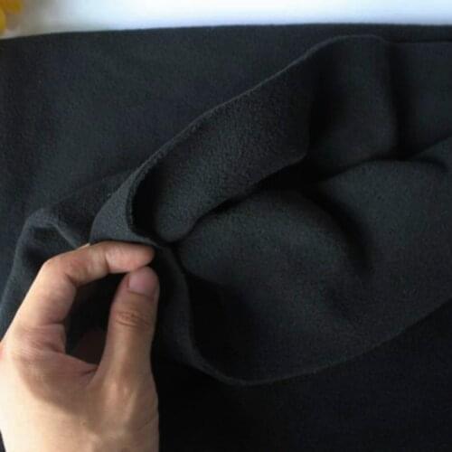 50x150cm pure black double-sided thicken Polar fleece fabric for sewing sweatshirt coat