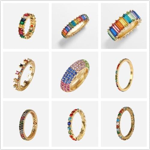 FASHIONSNOOPS Rings With Cubic Zirkonia For Women