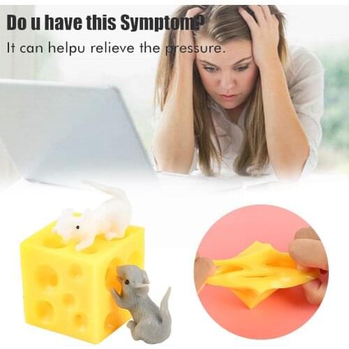 Mouse And Cheese Toy Sloth Hide And Seek Stress Relief Squishable Toy Fidget Stressbusting Figures Toys Cheese 2 And Block B5D6