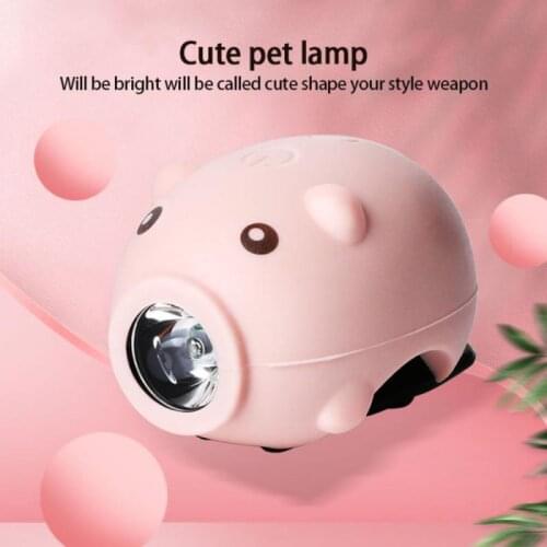 Standing Pig Bicycle Bell Broken Wind Small Pink Pig MTB Road Kids Bike Motor Riding Cycling Accessories USB Rechargeable Lights