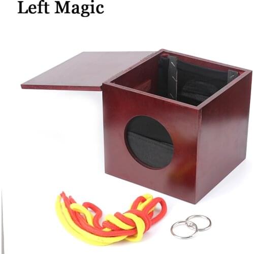 Dean Box (Dean Dill) Magic Tricks Linking RopeS And Ring Box Magic Props Stage Gimmick Illusion Mentalism Gimmick Comedy